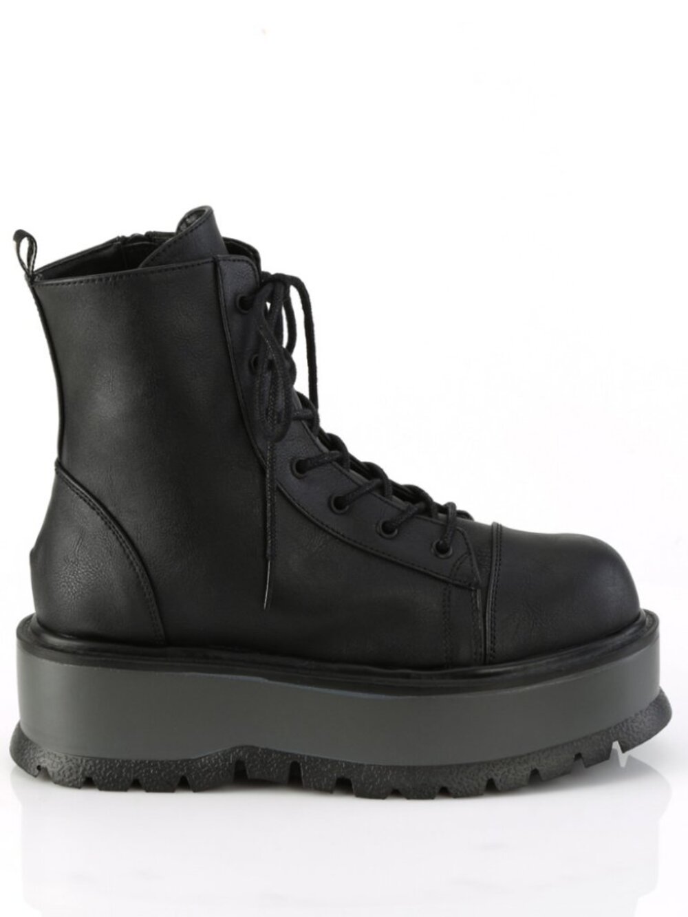 Lace-Up Front Ankle Boots with Inner Side Metal Zip Closure